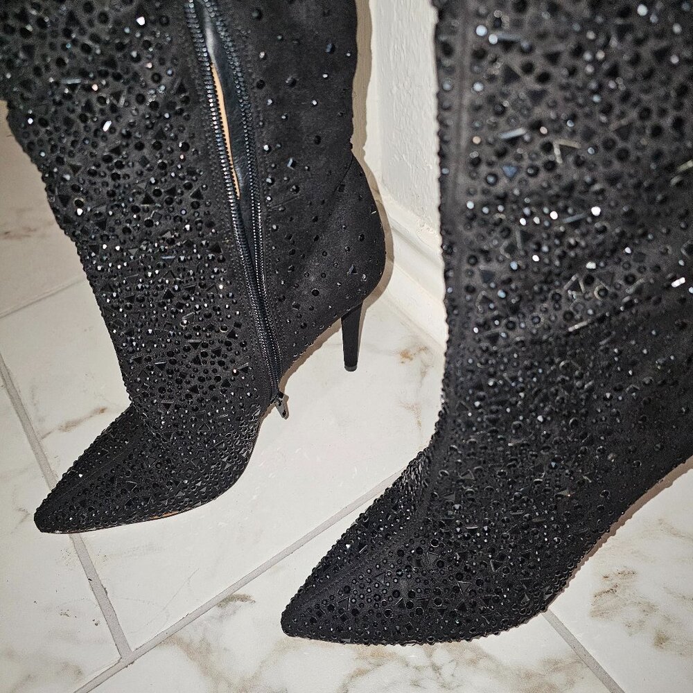 Jessica Simpson OTK Rhinestone Boots - Picture 3 of 7